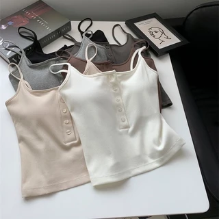 เสื้อสายเดี่ยวผ้าร่องผ้านิ่มใส่สบายมีฟองน้ำในตัว สามารถใส่เเมทได้กับทุกสไตส์ รุ่น B-102 สินค้าพร้อมส่งจากไทย