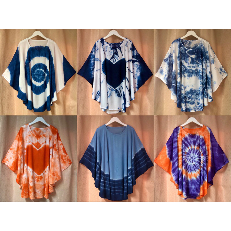 เสื้อดำ เสื้อมัดย้อม ทรงค้างคาวคอกลม🖤 ผ้าไม่ยืดแนะนำเผื่อไซส์