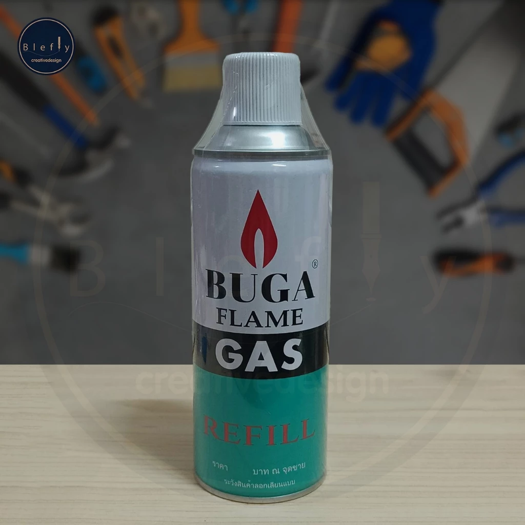 แก๊สเติมไฟแช็ค BUGA FLAME 300 กรัม