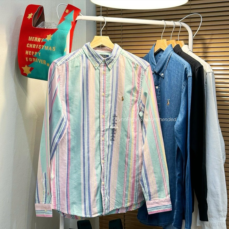 PREORDER Ralph Lauren Multi striped Oxford shirt (boy’s size)**สินค้าแท้100%