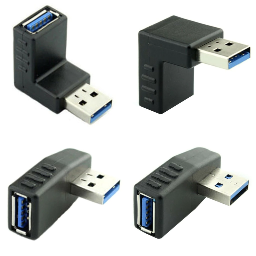 Adapter เชื่อมต่อ USB 3.0 ผู้-เมีย งอ90องศา(ราคาต่อ1ชิ้น)