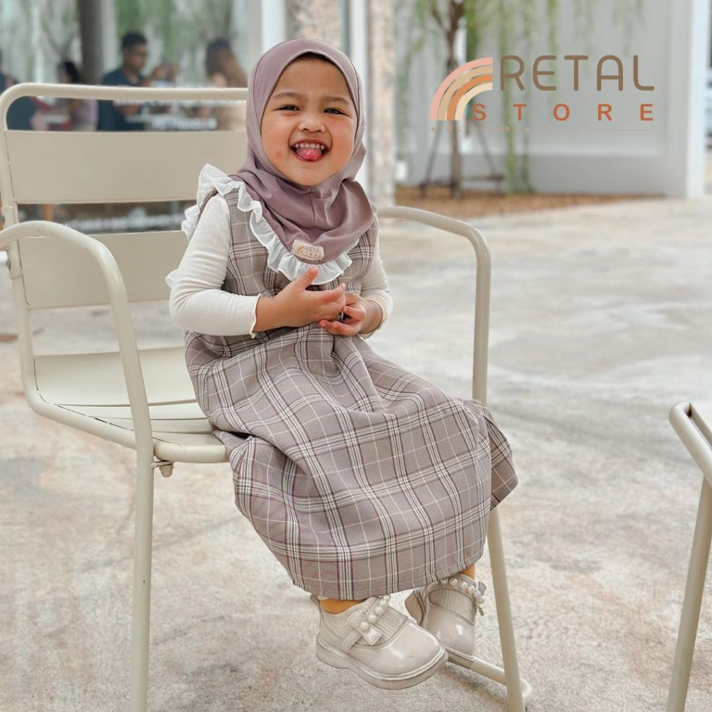 ชุดเอี๊ยมเด็กลายสก็อตสุดน่ารัก แขนกุด  ✨Overalls Scott✨ - Retal Store Official