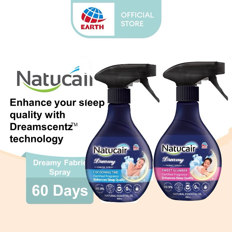 Natucair Dreamy สเปรย์ฆ่าเชื้อ แบคทีเรีย กำจัดไรฝุ่น 99.9%(ขนาด400ml)