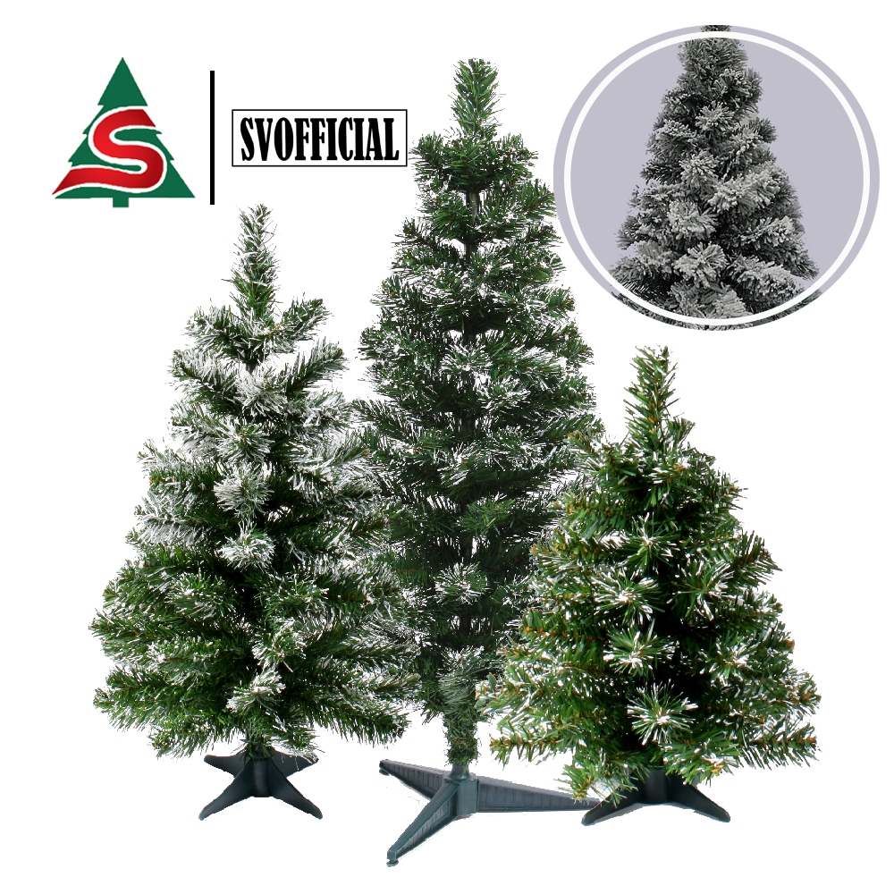 ต้นคริสต์มาสเสมือนปกคลุมด้วยหิมะ มี 2 แบบ ขนาด 1-3 ฟุต Christmas Snowy Tree 1-3F