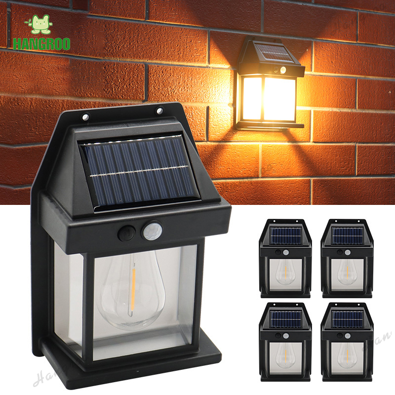 HANGROO ไฟติดผนัง solar 35LED โซล่าเซลล์  solar light solar cell