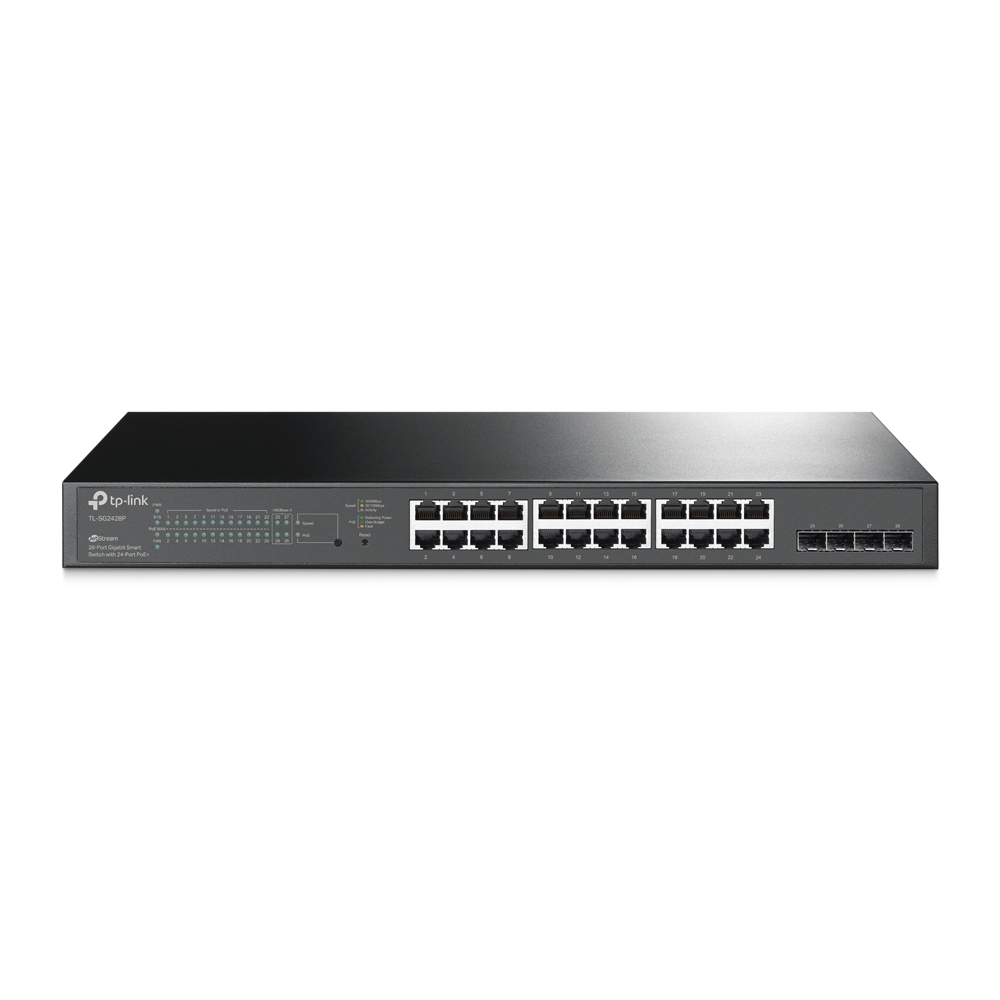 TP-LINK (TL-SG2428P) JetStream 28-Port Gigabit Smart Switch with 24-Port PoE+