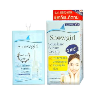 (ยกกล่อง6ซอง) Snowgirl Squalane Serum Cream สโนว์เกิร์ล เซรั่มปลาฉลาม 10g
