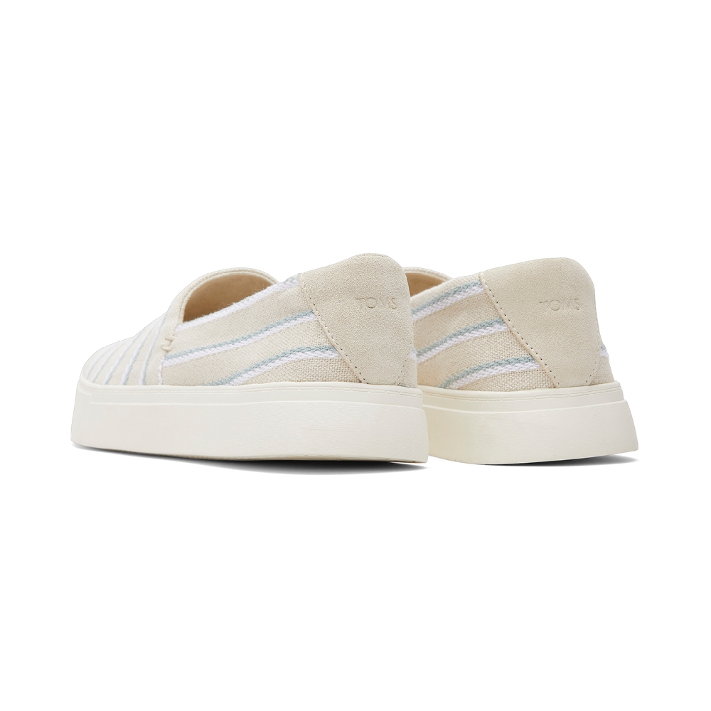TOMS รองเท้าลำลองผู้หญิง สลิปออน รุ่น Kameron Fog Multi Woven Stripes (CC) รองเท้าลิขสิทธิ์แท้