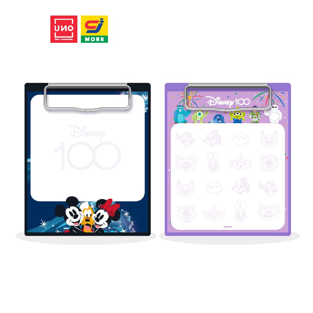UNO คลิปบอร์ด+กระดาษโน๊ต Disney 100 Years ลิขสิทธิ์แท้