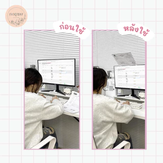 แผ่นบอร์ดอะคริลิคใส ติดข้างจอคอม หนีบกระดาษพิมพ์รายงาน อเนกประสงค์ จัดระเบียบโต๊ะทำงาน