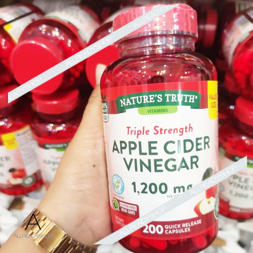 🔥   Nature's Truth Apple Cider Vinegar 1200MG 200 เม็ด 🍎  ( EXP. 2025 ) 🍎 / WS