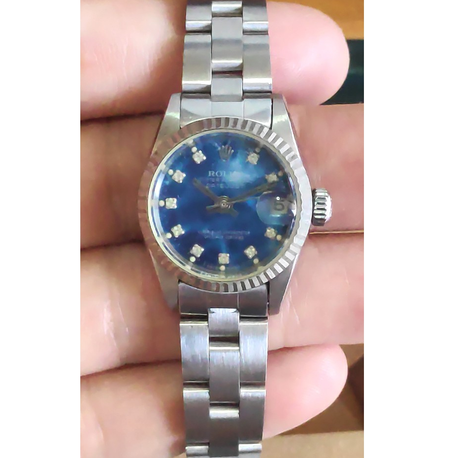 นาฬิกา Rolex Datejust 26mm Oyster Perpetual Deep Blue Sea Dial