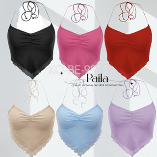 เสื้อปลายแหลม เว้าเอว ชายย่นพลิ้ว 🍑 พร้อมส่ง🇹🇭