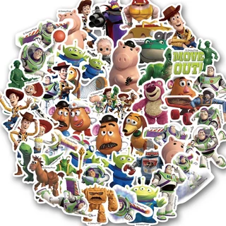 พร้อมส่ง ของแท้100% ทอย สตอรี่ toystory sticker สติกเกอร์กันน้ำรูปแบบที่แตกต่างกัน, 50ชิ้น toy story