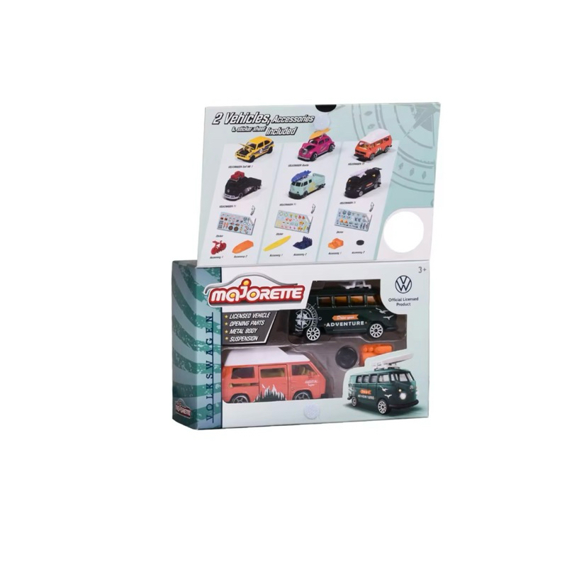 รถโมเดล รถโมเดลเหล็ก Majorette VW Life Style 2 PCs Set 21 205 5006