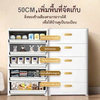 HEINOลิ้นชัก ตู้ข้างเตียง ชั้นใส่เสื้อผ้า ตู้ลิ้นชักเก็บของ ลิ้นชักพลาสติก พร้อมล้อเลื่อนปลอดภัยไร้กลิ่น