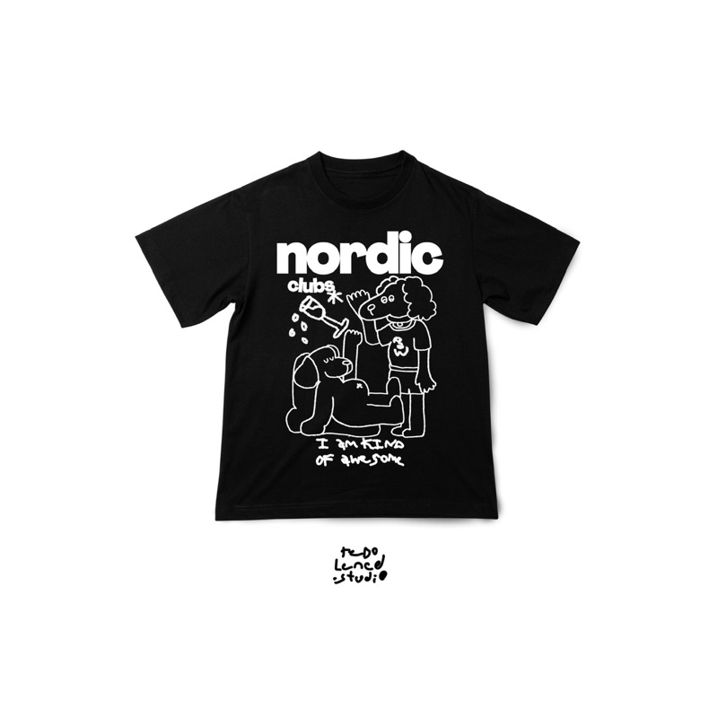 nordic tee เสื้อยืดสกรีนลาย oversize (pre-order7day)