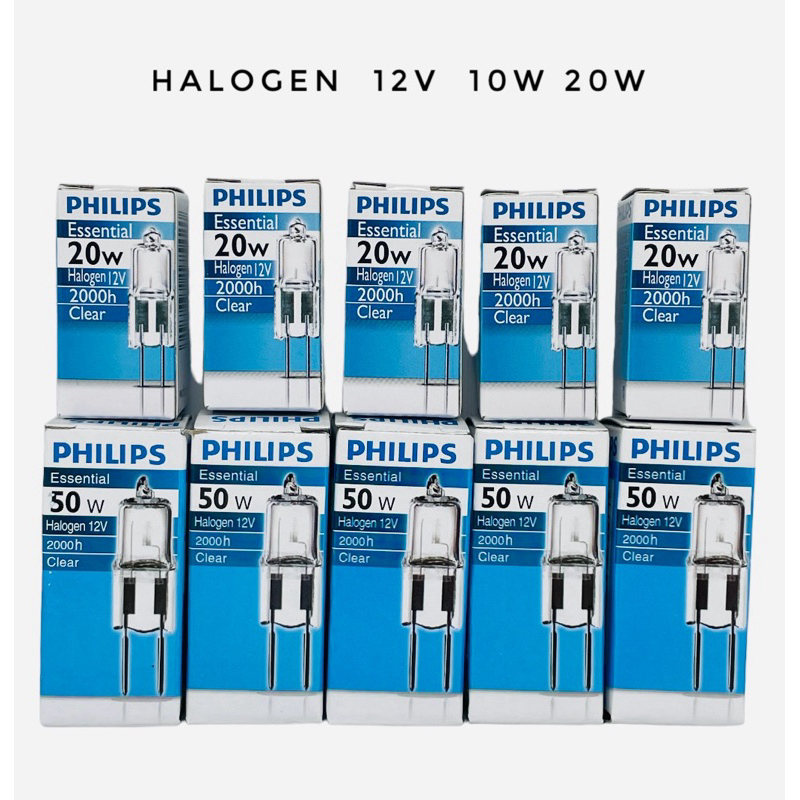Halogen หลอดไฟขาเข็ม  12V 10W 20W 50W