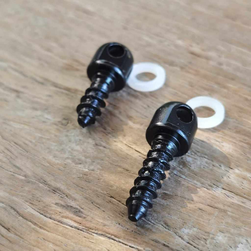 Sling Screw Studs Base with White Spacers Fits. น๊อตหูกระวิน จำนวน 1 คู่ ต่างขนาด สีดำ หมุดหูกระวิน