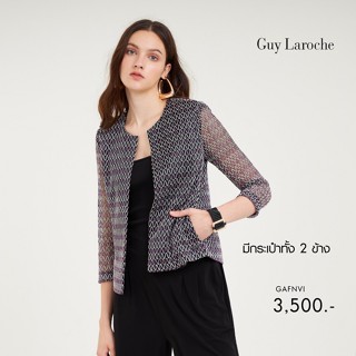 Guy Laroch แจ๊คเก็ตผู้หญิง Light jacket Jacquard zigzag purp…
