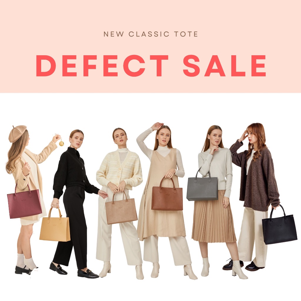 【Defect SALE】New Classic Tote กระเป๋าถือใส่เอกสาร laptop ไปทำงาน - Waralee's Day
