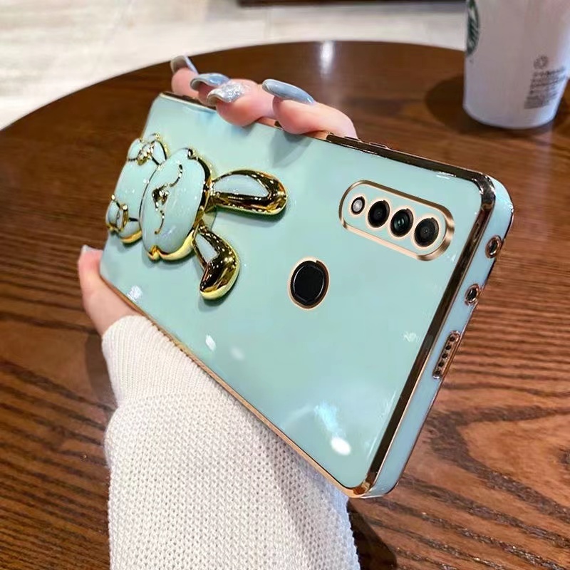 เคสTPU ขอบตรง ลายกระต่าย สำหรับ Oppo A31 เคสขาตั้ง ออปโป้ A31