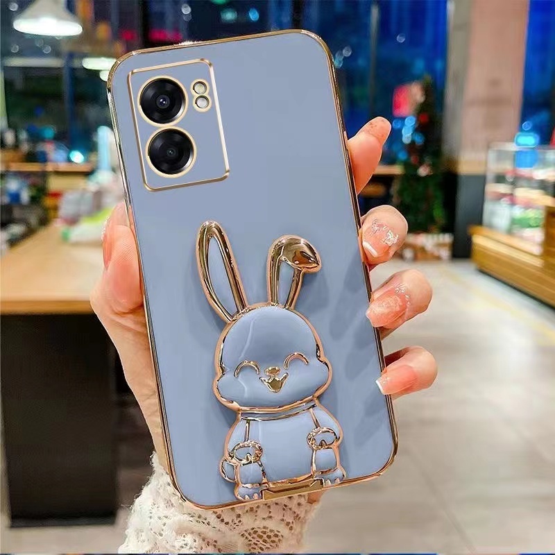 เคสTPU ขอบตรง ลายกระต่าย สำหรับ Oppo A57 A77 A77S A57 4G เคสขาตั้ง ออปโป้ A77S A57 5G ราคา ถูกที่สุด ดีลบีเคเค แกลเลอรีภาพที่ 5