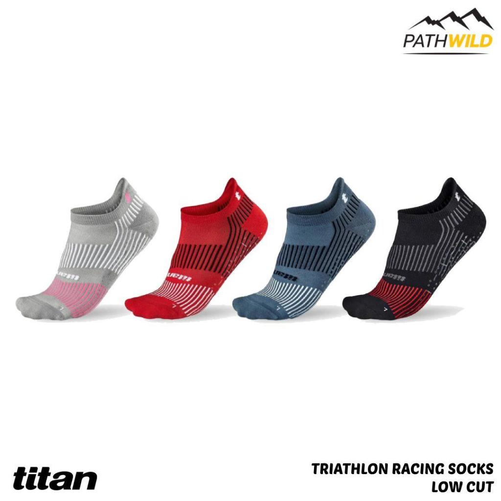 ถุงเท้ากีฬา TITAN TRIATHLON RACING SOCKS LOW CUT กระชับ ซับพอร์ตดี มีตัวป้องกันการลื่น