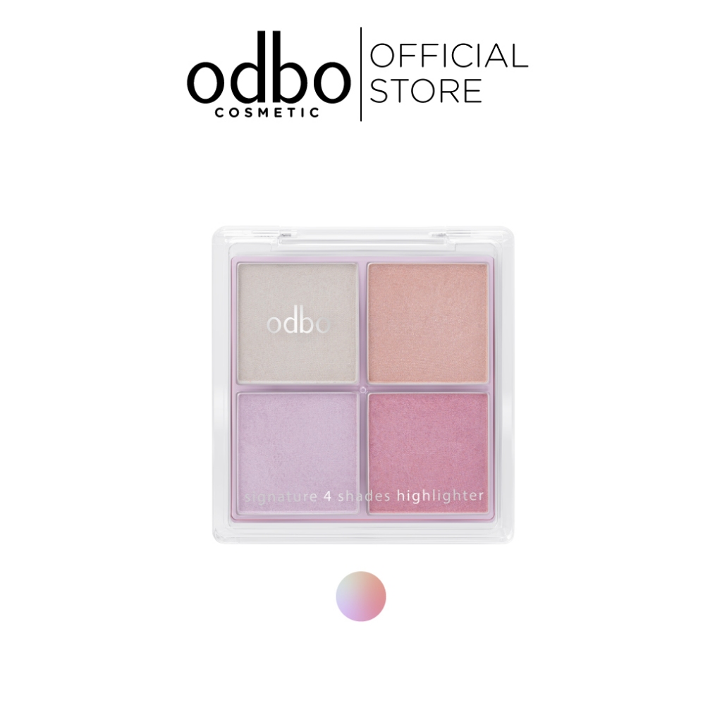 ODBO SIGNATURE 4 SHADES HIGHLIGHTER OD1318 #พาเลทไฮไลต์4ช่องodbo
