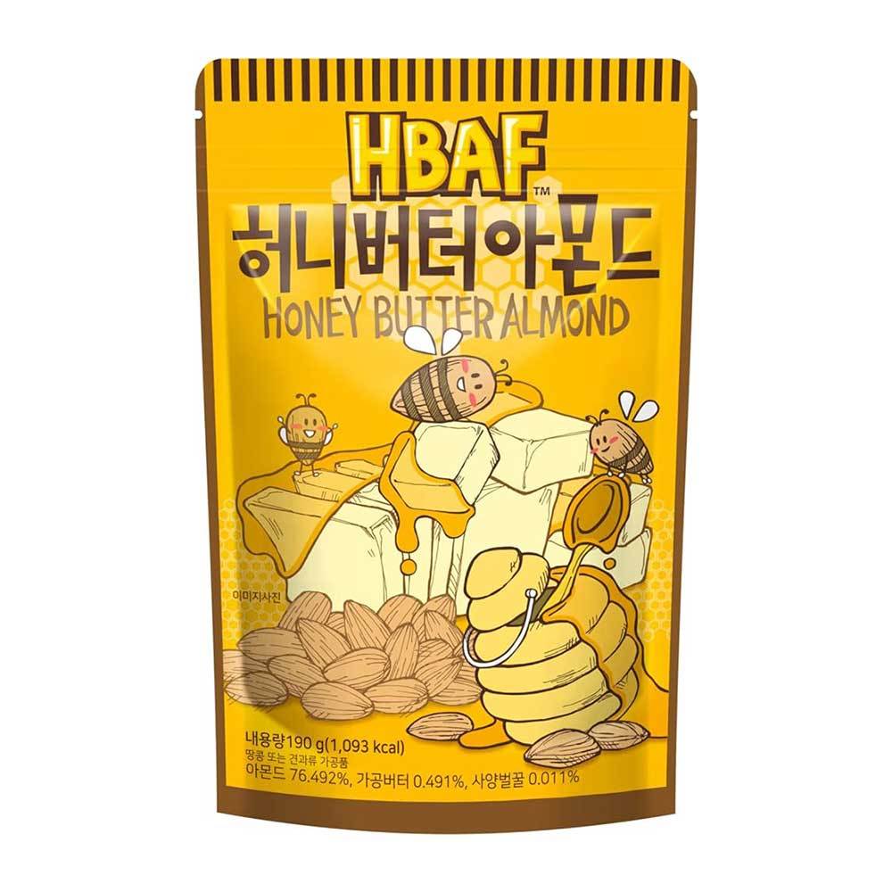 [ห่อใหญ่]  HBAF Almond Korea Tom’s farm รส ฮันนี่ บัตเตอร์ อัลมอนด์ Honey Butter Almond