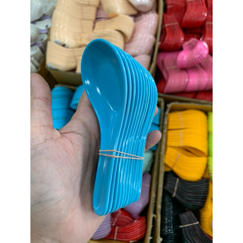 [ยกโหล] ช้อนเมลามีน สีล้วน