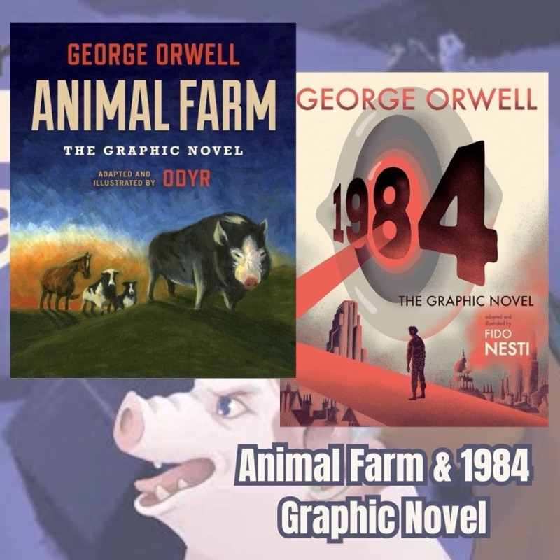 หนังสือ Animal farm และ 1984  by Goerge Orwell วรรณกรรมภาษาอังกฤษ สำหรับเด็กโต