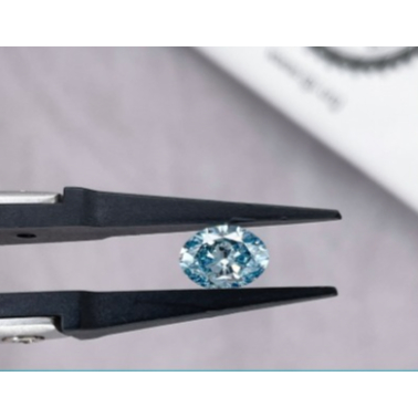 BLUE CVD DIAMOND (1.03 ct) - Oval - เพชรแท้ CVD สีฟ้า VS1 พร้อมใบเซอร์ IGI
