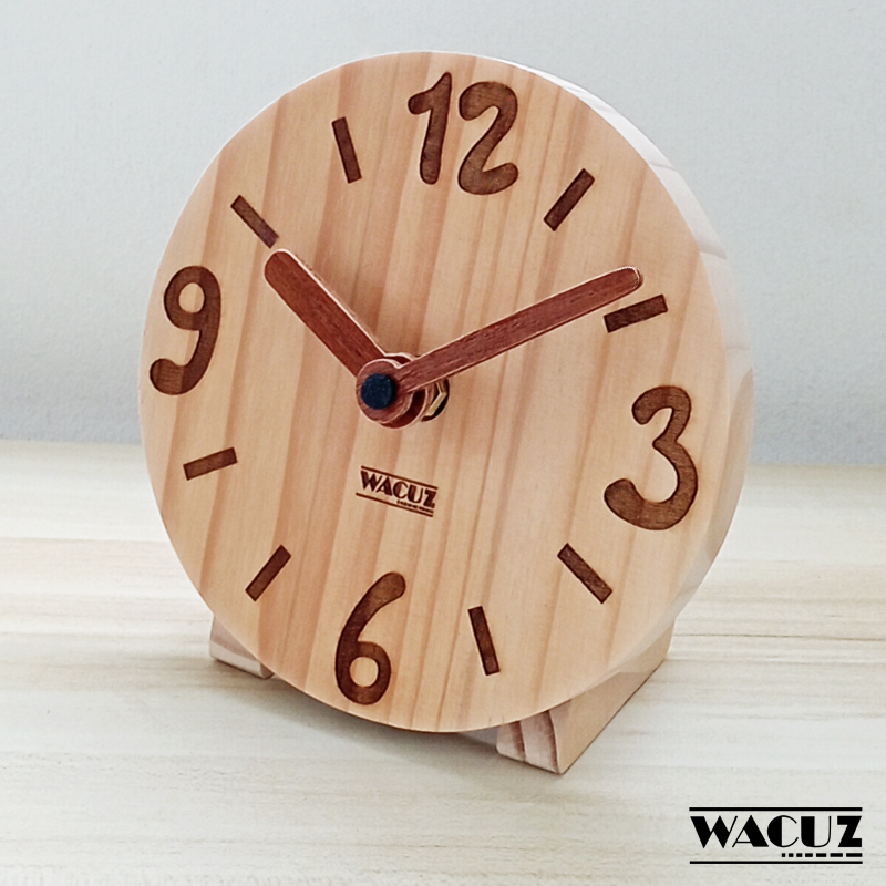 นาฬิกาไม้ ตั้งโต๊ะ มินิมอล แบรนด์ WACUZ รุ่น DP-5026Q - Desk-Table Clock Wooden Clock brand WACUZ