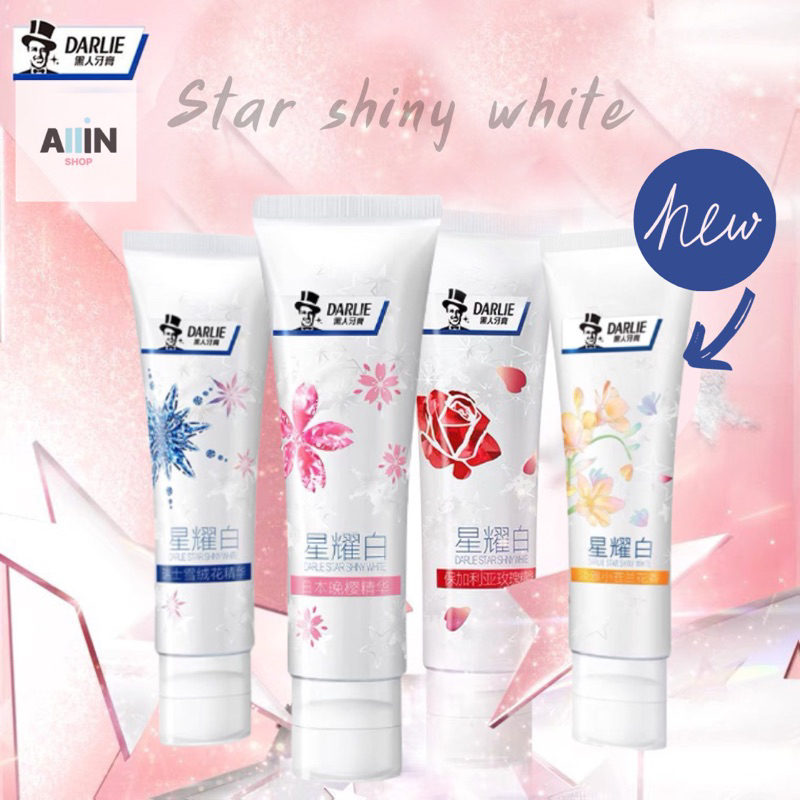 พร้อมส่ง ยาสีฟัน darlie star shiny white Limited edition ยาสีฟันซากุระ ยาสีฟันดาร์ลี ดาร์ลี่ ดาลี่ sakura