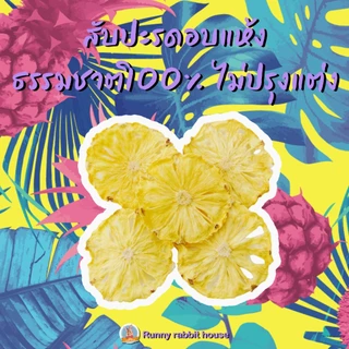 🔥ลด40%ในlive🔥สับปะรดอบแห้ง ธรรมชาติ100% ไม่ปรุงแต่ง ขนมกระต่าย ขนมสำหรับสัตว์ฟันแทะ กระต่าย แกสบี้ ชินชิล่า