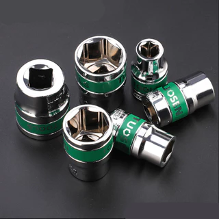 ลูกบล็อก 6 เหลี่ยม 4 หุน 1/2 นิ้ว(4 หุน) 8-32mm เหล็ก CR-V ลูกบล็อคสั้น