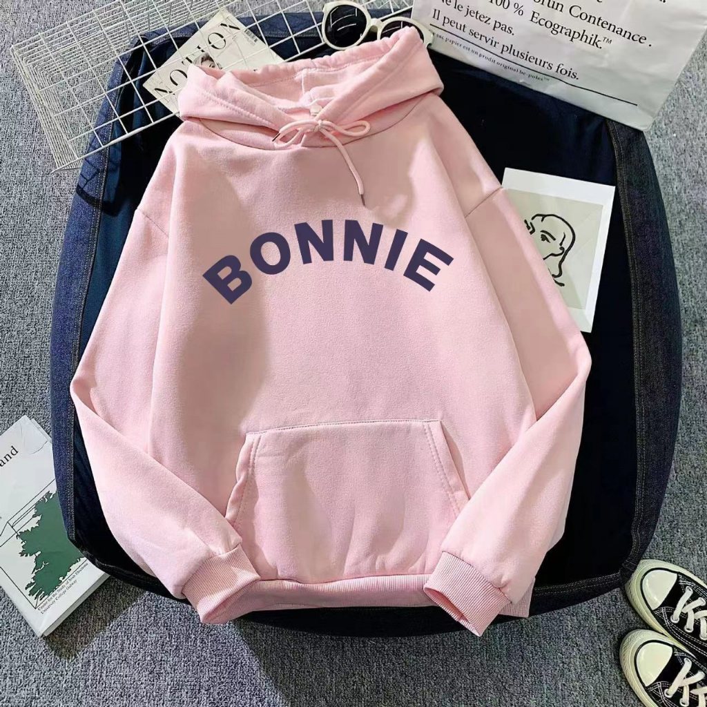 BONNIE(พร้อมส่ง/ใหม่)รุ่นBN05เสื้อกันหนาวลายพิมพ์BONNIEเสื้อโค้ทมีฮู้ดใส่ได้ทัั้งชายและหญิงหนาผ้าดีหนานุ่มสไตล์เกาหลี