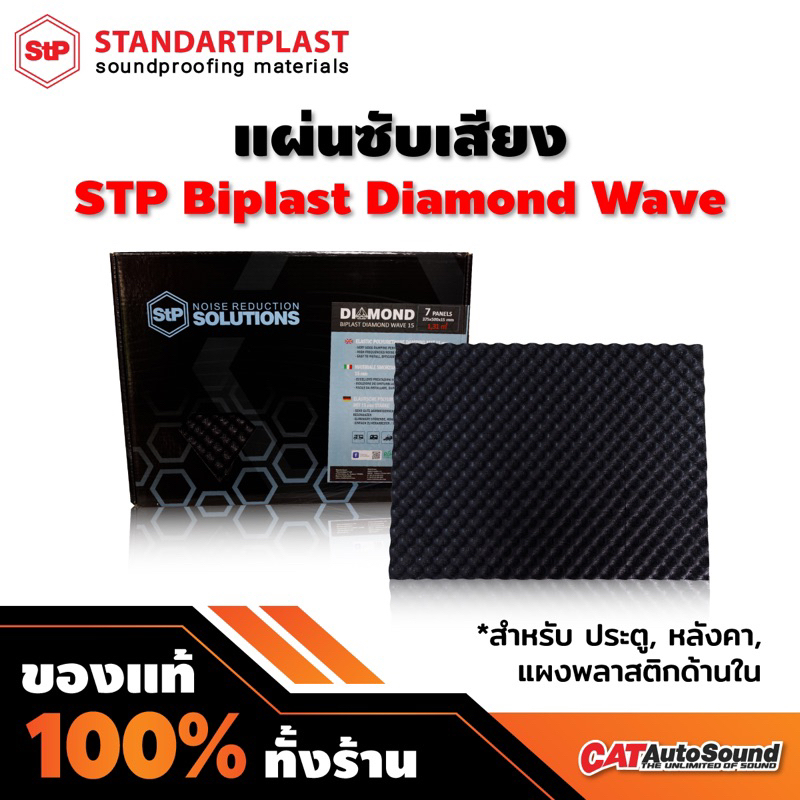 แผ่นซับเสียง STP Biplast Dimond Wave 15MM (ราคาต่อแผ่น)