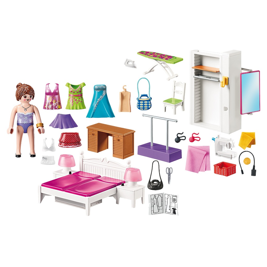 Playmobil 70208 Dollhouse Bedroom with Sewing Corner ของเล่นบทบาทสมมติ ดอลล์เฮ้าส์ ห้องนอน พร้อมมุมเย็บผ้า — صورة 3
