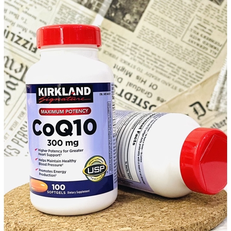 นำเข้า Exp.07/2025 คิวเท็น Kirkland Coenzyme Q10 300 mg 100 softgels