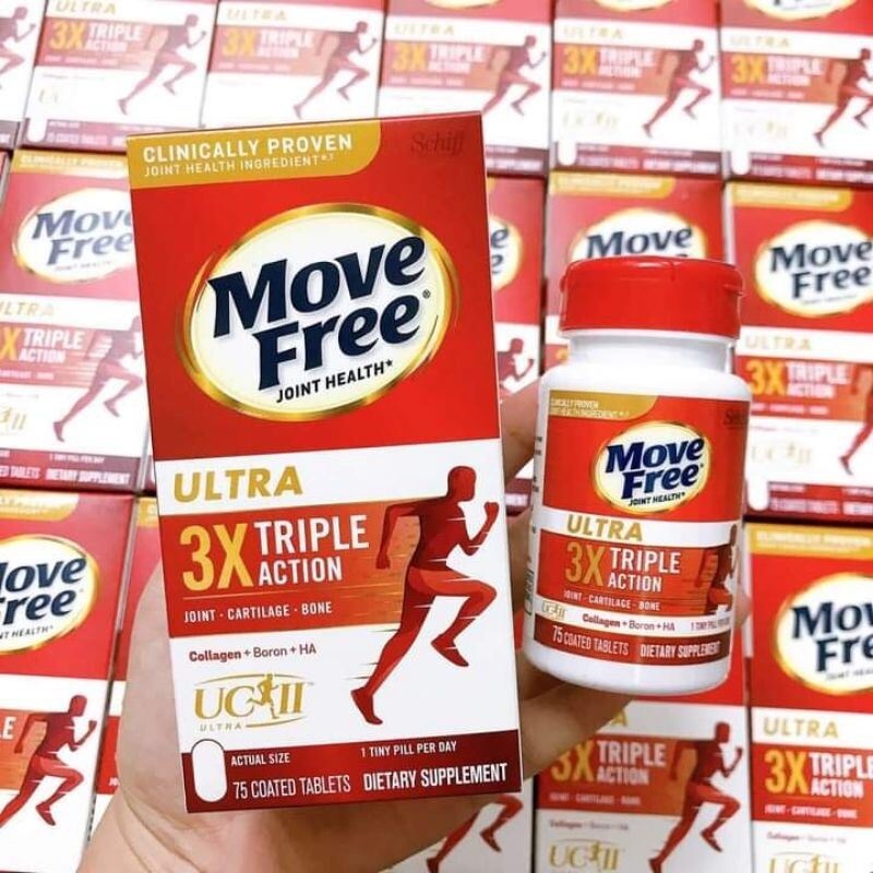 Schiff Move free Ultra แท้ usa 75 เม็ด Exp.10/2026 มูฟฟรี อาหารเสริมบำรุงไขข้อ