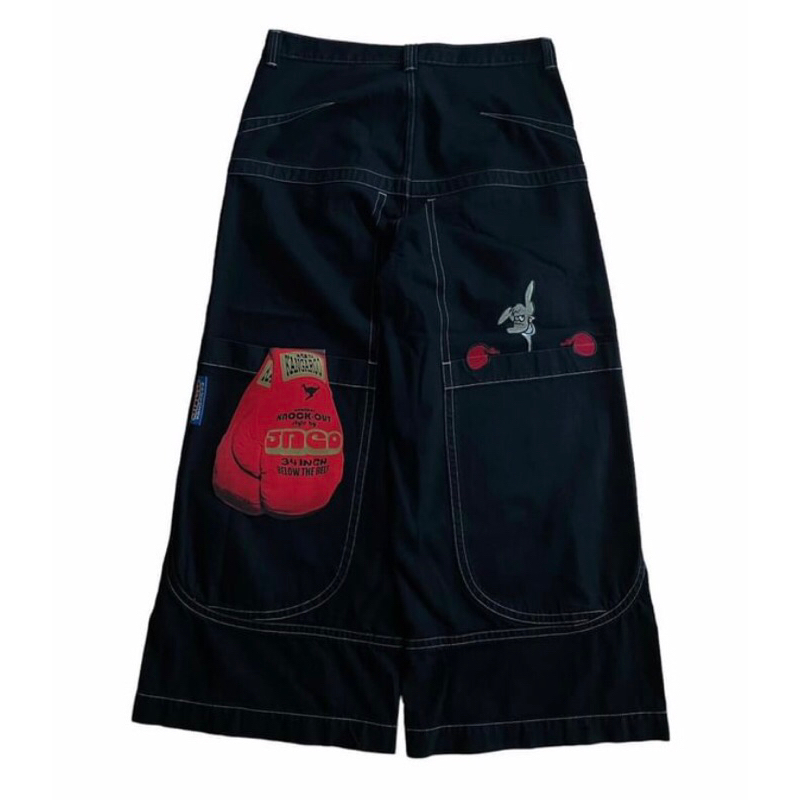 กางเกงยีนส์ Y2K JNCO KANGAROO (มือ1กดเว็บ) (สีดำเลิกผลิตแล้ว)