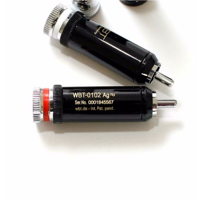 หัวแจ็ค  RCA WBT ชุบโรเดียม ราคาต่อ 2 ตัว แดง 1 ชิ้น ขาว 1 ชิ้น