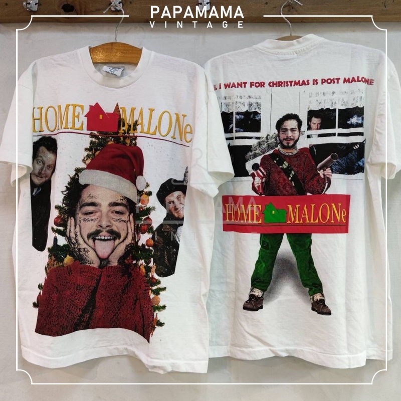 [ POST MALONE ] Home Malone Parody shirt เสื้อหนัง ล้อเลียน โพสท์มาโลน วินเทจ papamama vintage shirt