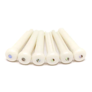 Graph Tech TUSQ Traditional Bridge Pins (5.33mm) With 2mm Paua Shell Dot Inlays หมุดยึดสายกีต้าร์โปร่ง