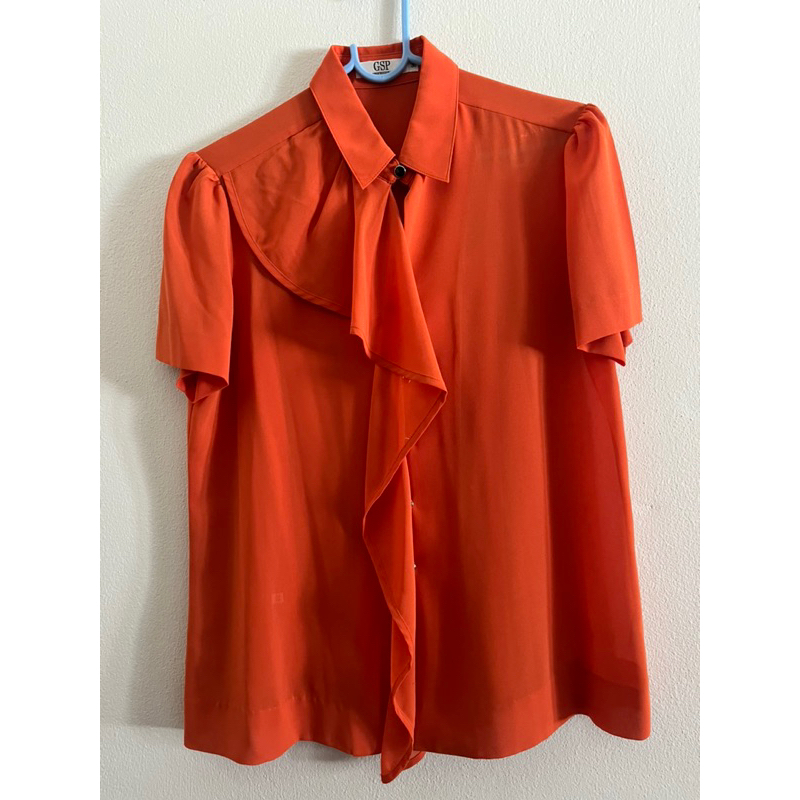 เสื้อ GSP สีส้ม มีเสื้อสายเดี่ยวซับใน ไซส์ 38