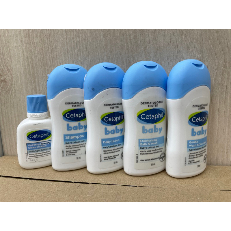 Cetaphil baby lotion shampoo gentle wash ขนาด 50มล ขนาดทดลอง