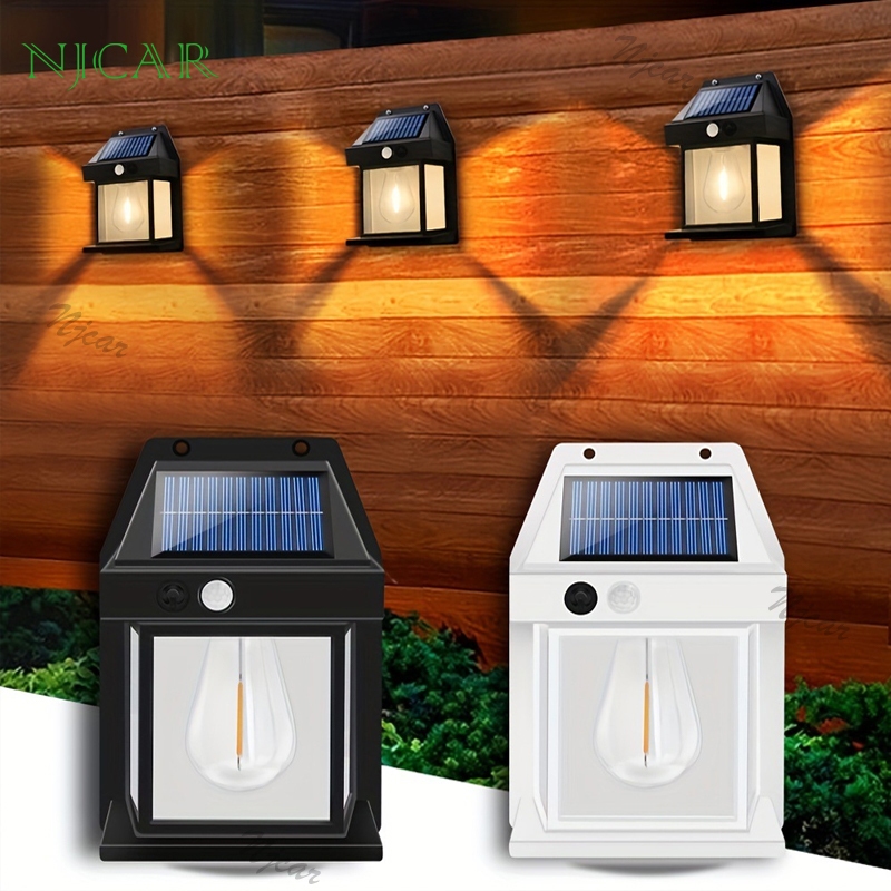 NJCAR ไฟติดผนัง solar 35LED โซล่าเซลล์  solar light solar cell