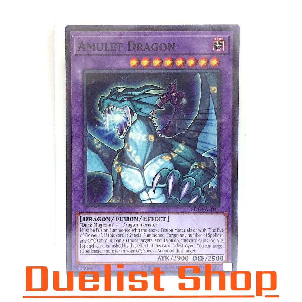 Amulet Dragon (N) Monster Dark Level8 [Dragon/Fusion/Effect] ชุด SDID-AE041 การ์ดเกมยูกิโอ (Yu-Gi-Oh!) OCG Asia ENG
